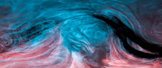 Abstract Blue and Pink Nebula Swirl in Space Galaxy Fog — 3D Rendering Cosmic Energy © edb3_16