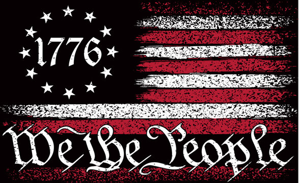 We The People 1776 Flag American svg, Vintage US Flag svg