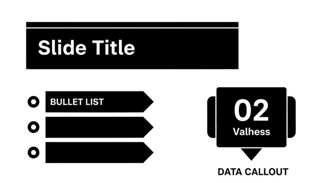 Presentation Slide Template: Title, Bullet Points, Data Callout