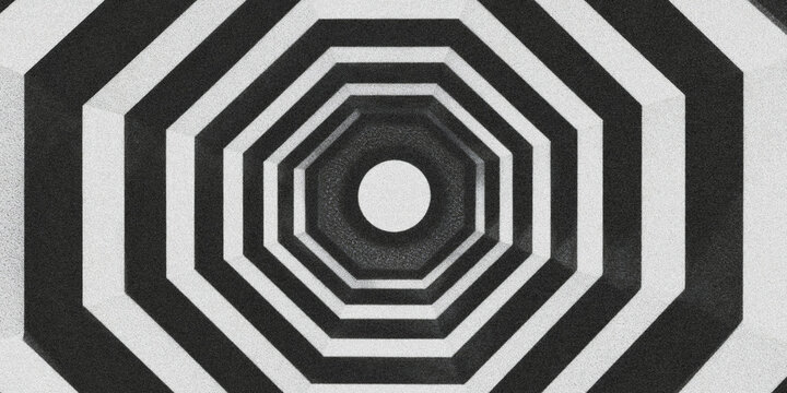black and white geometric optical illusion pattern for modern design and branding