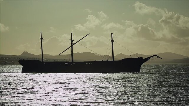 Lady Elizabeth Shipwreck Near Port Stanley Abandoned Vessel In The Falkland Islands - 4K
