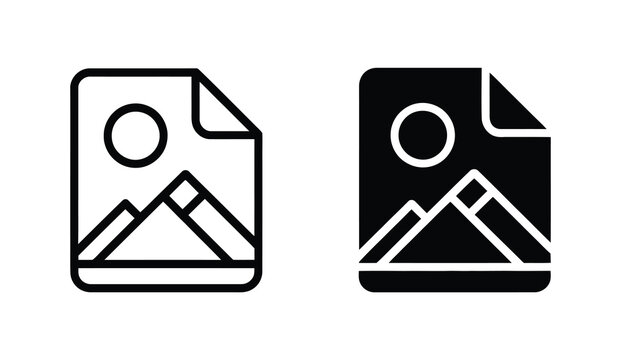 Image gallery icon vector set, photo, picture, album, slider, grid, and media gallery symbols for web design, mobile apps, UI/UX interfaces, and digital content management