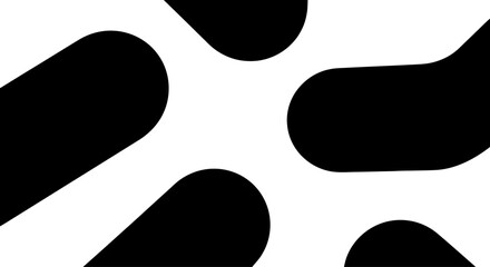 Abstract Black and White Organic Shapes Background, Minimalist Design © anida