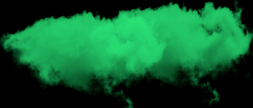 Green Smoke Effect on Black Background
