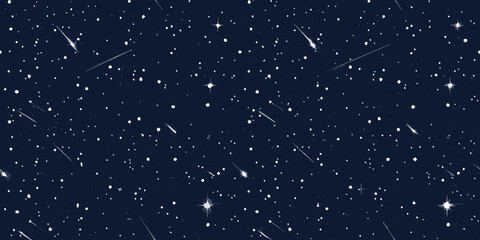 starry night sky with shooting stars dark blue background © SagoriRani