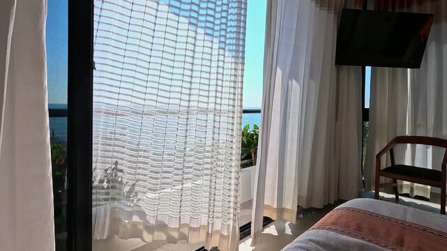Afternoon sea breeze in the room