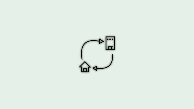 Remote Workflow Automation  Cloud Sync Technology Animation