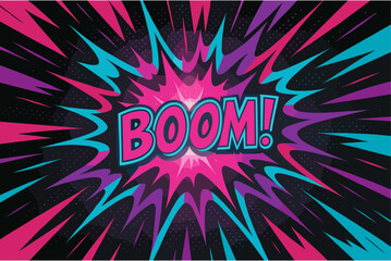 Obraz premium Comic Boom Explosion