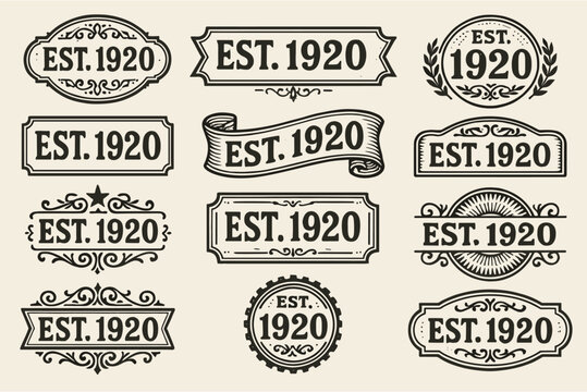 Established 1920 Vintage Labels