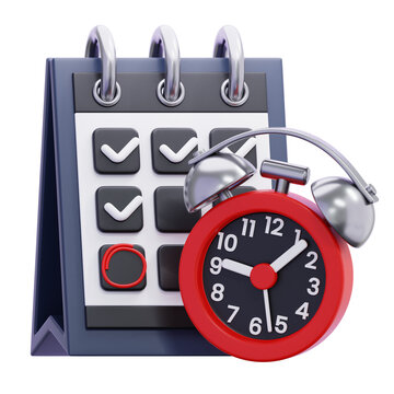missed deadline 3d icon illustration