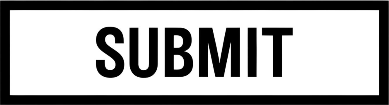 minimalist monochrome submit button for digital interface UX design, isolated graphic
