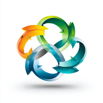 Infinite Loop Symbol with Arrows - Endless Cycle Concept