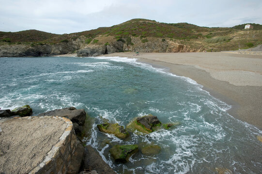 Argentiera Mining Village, Buildings and Beach, Sassari, Sardinia, Italy