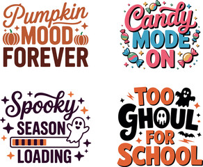 Obraz premium Halloween T-Shirt Design – Spooky Season Graphic, Funny Cute Horror Costume Tee