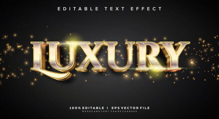 Editable luxury 3d text effects, gold colors. Text style effects. © Text monster