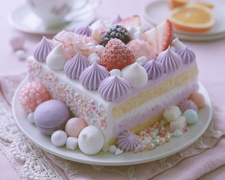Homemade Sheet Cake Dessert Background