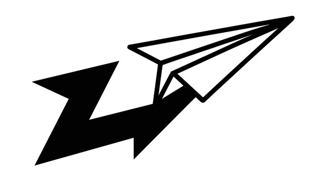 Arrow morphing into a paper plane &ndash; Suitable for startup launches, creative brainstorming, or scaling simple ideas globally.