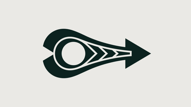 Wide-return boomerang arrow icon &ndash; Ideal for rebounding business success, seasonal retail, or high-impact service delivery.