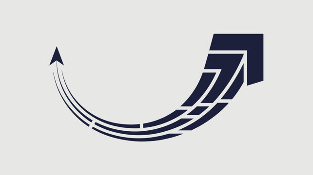 Boomerang arrow returning larger &ndash; Suitable for ROI (Return on Investment) reports, customer loyalty programs, or growth marketing.