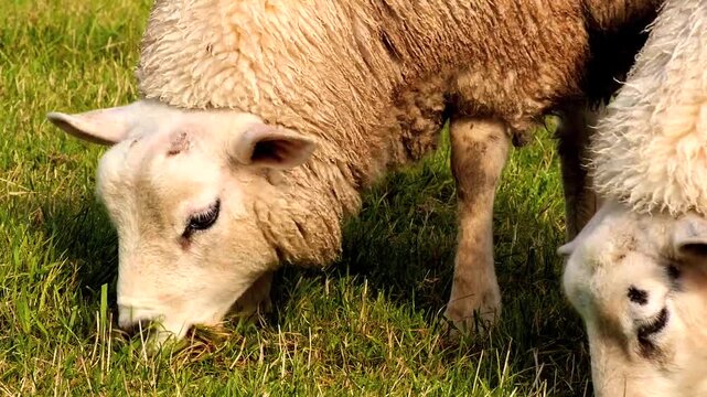 sheep grazing, close 6 
