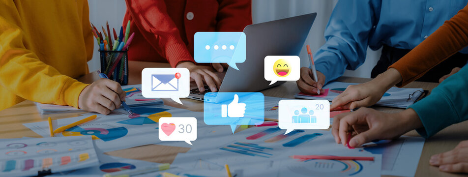 A collection of social media notifications representing user engagement. These alerts for likes, comments, and messages are key to online communication and community interaction. Fermion