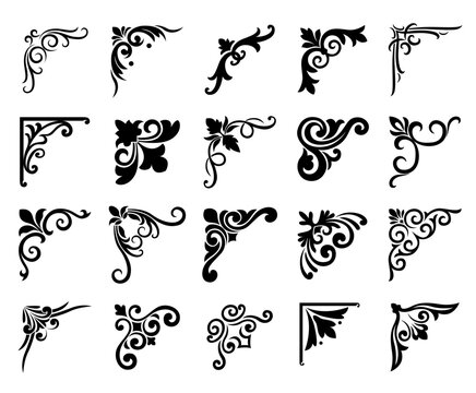 Vintage Decorative Corner Flourish