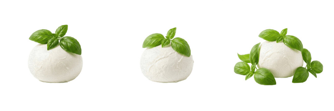 Fresh White Mozzarella Cheese Ball Italian Dairy Burrata Gourmet Cooking Ingredient Isolated Transparent PNG Image