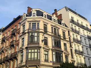Obraz premium Schöne Altbaufassaden in Brüssel, Belgien