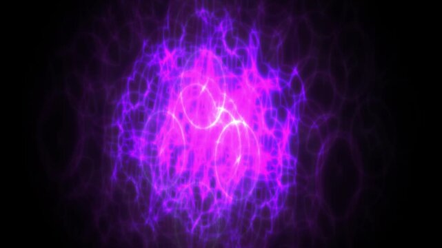 Glowing Cells Under Microscope Closeup 1.
