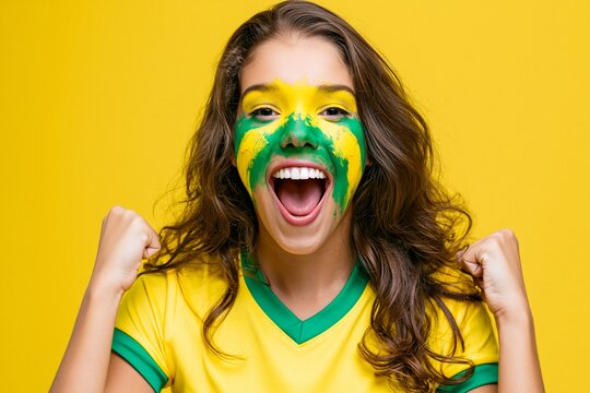 Brazilian female soccer fan