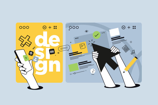 Creative business banners of web and app design. Vector illustrations for web banner, social media banner, business presentation, marketing material. 