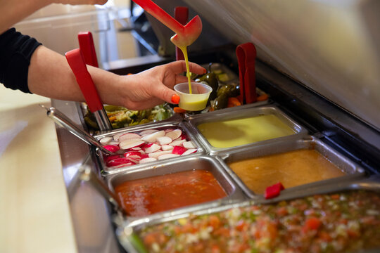 Salsas at salsa bar