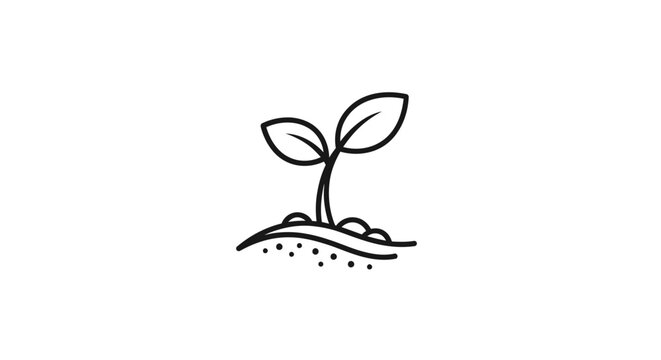 Small sprout growing in the ground.