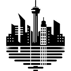 Obraz premium San Antonio Skyline Icon