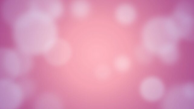 Soft Pink Abstract Background With Glowing Bokeh Light Particles