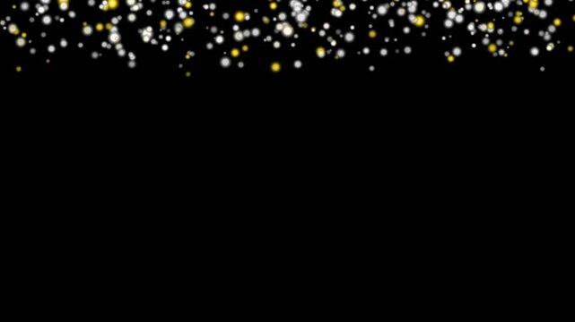 Abstract Gold And White Bokeh Particle Overlay Background