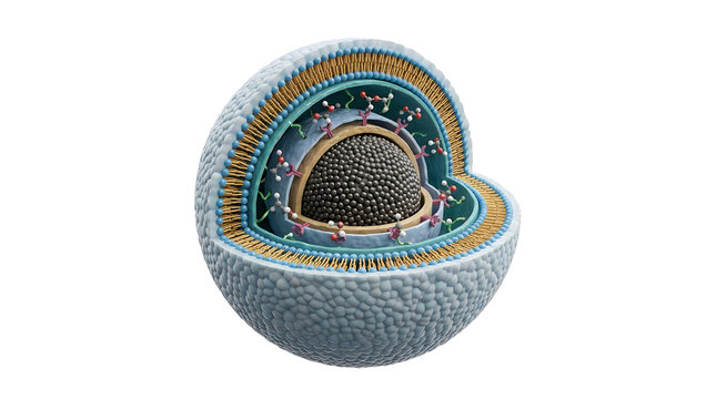 Detailed 3D Cross-Section of an MRI-Visible Nanosensor Probe for Medical Imaging