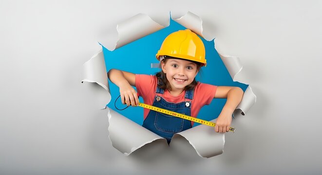 DIY concept child with measuring tape