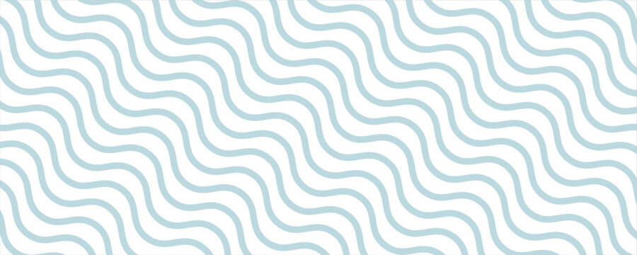 Seamless Wave Pattern, Hand drawn water sea vector background. Wavy beach print, curly grunge paint lines, watercolor stripes