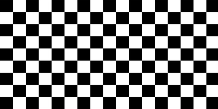 Floor in perspective with checkerboard texture. Empty chess board. Vector illustration.