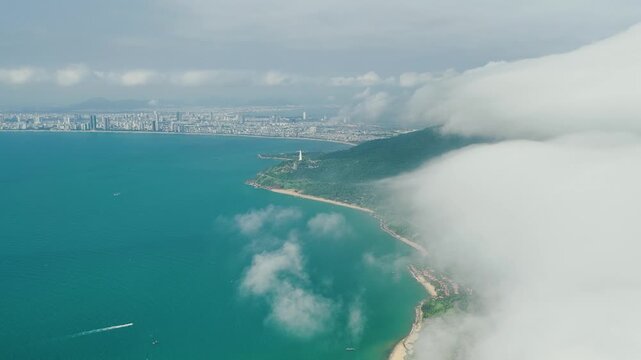 Aerial Video Nature Road Landscape in Danang Vietnam