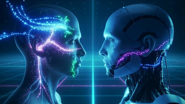 Cybernetic Human Versus Android in Sci Fi Environment