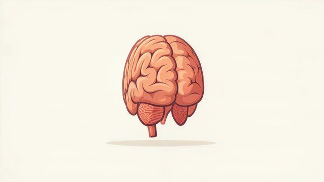 Cognitive Center: A simple illustration of a human brain, the seat of consciousness, intellect, and emotion. The anatomical depiction captures the essence of thought.