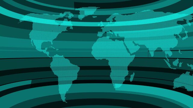 Breaking News Template intro for TV broadcast news show program with 3D breaking news text and badge, against global spinning earth cyber and futuristic style. virtual news studio screen background