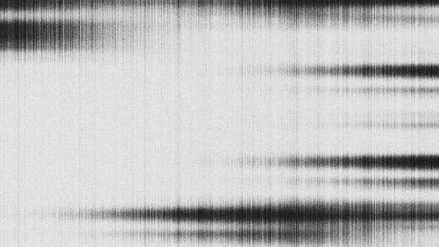 Abstract Black and White Grainy Background with Vertical Lines and Glitch Texture