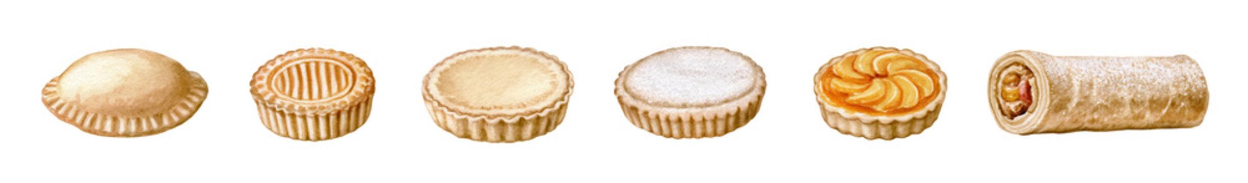 assorted cupcake liners and wrappers isolated on transparent background