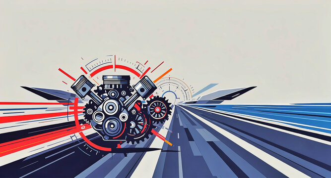 engine revving, mechanical tension, and repeated highway and danger zone phrases, with references to flight deck, wings, overdrive, red line, and edge intensity