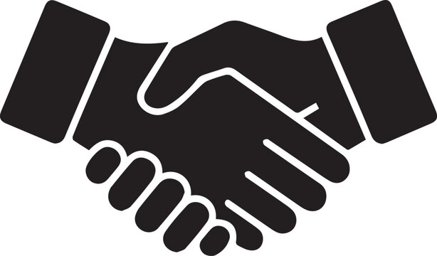 Two hands shaking in a handshake gesture Vector