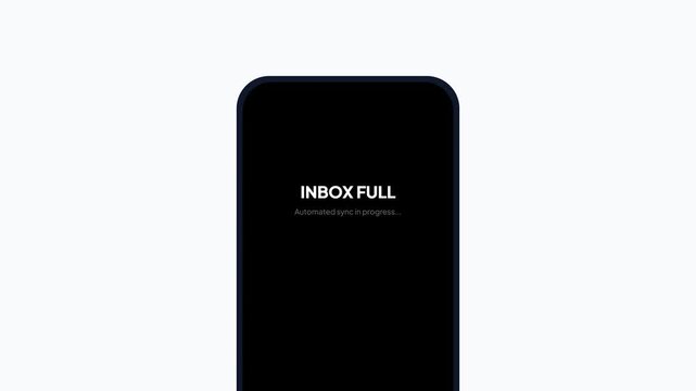 Spam Detected Notification on Smartphone Screen with Falling Yellow Envelopes Animation 4K