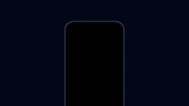 Secure Encrypted Email Notification on Mobile Phone Screen with Padlock Icon and End-to-End Security Text, Dark Mode Cyber Security Animation, Data Protection Concept, High Quality Motion Graphics